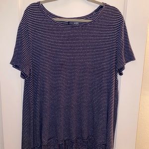 Drapey Striped Tee